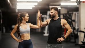 Fit,Muscular,Sportspeople,In,Shape,Giving,High,Five,To,Each