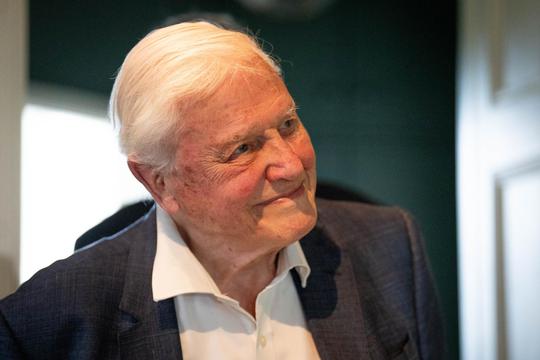 David Attenborough na otkrivanju portreta na privatnoj ceremoniji u Kraljevskom društvu u Londonu