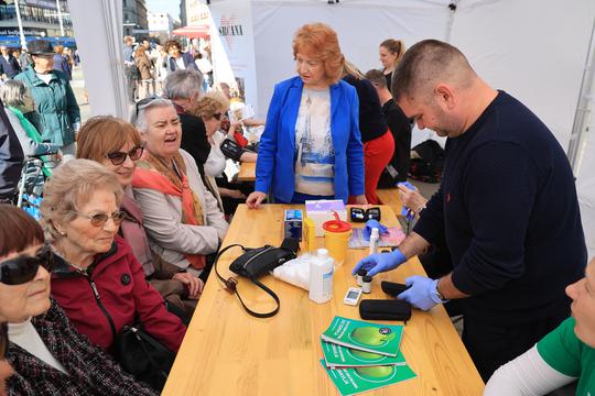 Zagreb: Obilježavanje Svjetskog dana zdravlja na Trgu bana Josipa Jelačića