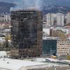 Zagreb: Pogled na izgoreni Vjesnikov neboder