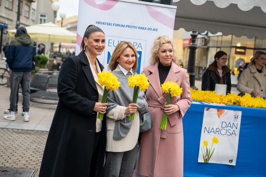 Zagreb: Obilježavanje Dana narcisa u organizaciji Gradskog ureda za zdravstvo i udruge Europa Donna