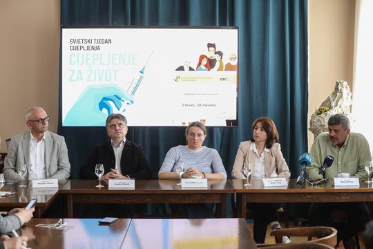 Zagreb: Konferencija za medije povodom Svjetskog tjedna cijepljenja "Cijepljenje - za život!"
